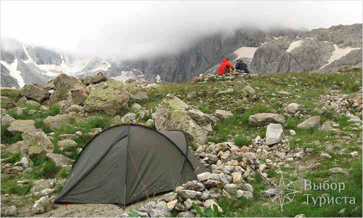 соответствие палатки и рельефа местности